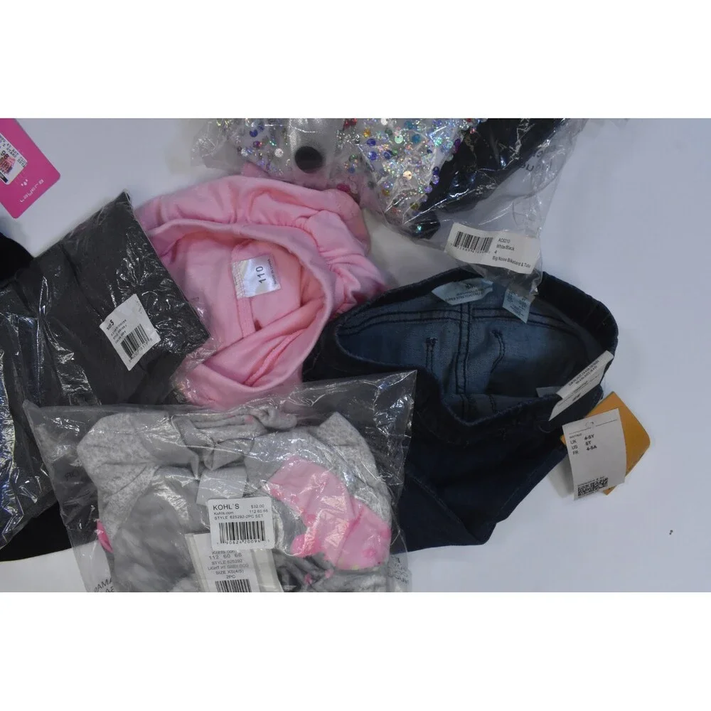 Wholesale Bulk Lot Of 13 Girls Size XS 4/5 Mixed Season Tops Bottoms Shorts